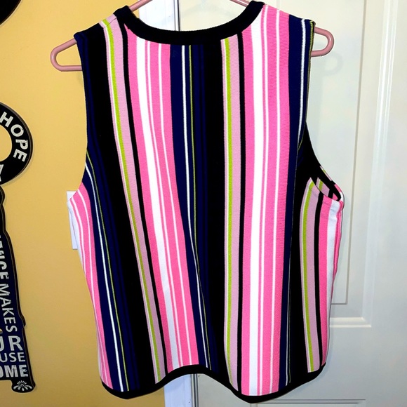 Beautiful Multi Colour Striped SleevelessTop - Picture 7 of 8